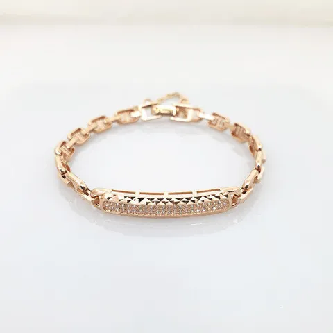 [현골드앤실버]18k 스틱 클립체인 팔찌