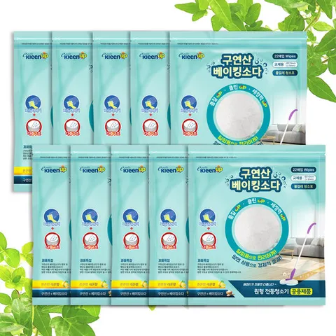 구연산베이킹소다 3겹22매10개 원형 물걸레 청소포  휴스톰 스윙