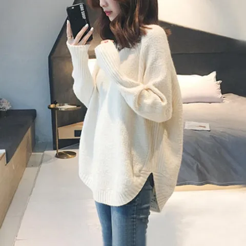 [유니제이] 어튼 울터치 브이넥 니트