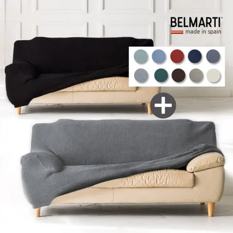 [벨마르티] 소파커버 4인용 2개(라이트그레이+색상 택1)
