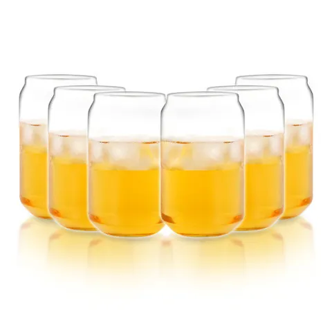 드링크캔 맥주잔 350ml 6p 세트 내열유리컵