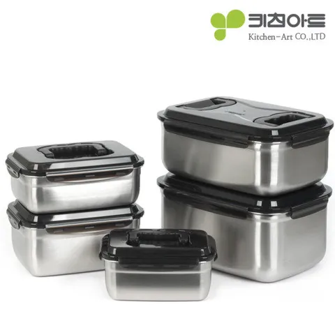 키친아트 스테인레스 김치통 풀세트 (S,1,2,3,4호)