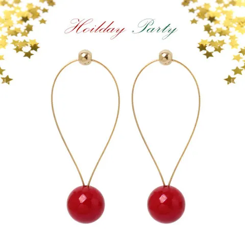 [타키비즈] 레드벨벳 펄 와이어 귀걸이