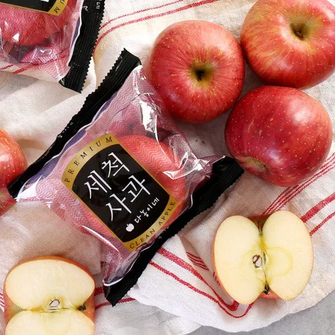 껍질째 먹는 세척 사과 2.5kg(15과내) X2박스