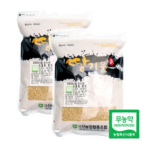 [고산농협] 친환경 땅기운 현미 1kgx2팩(2kg)