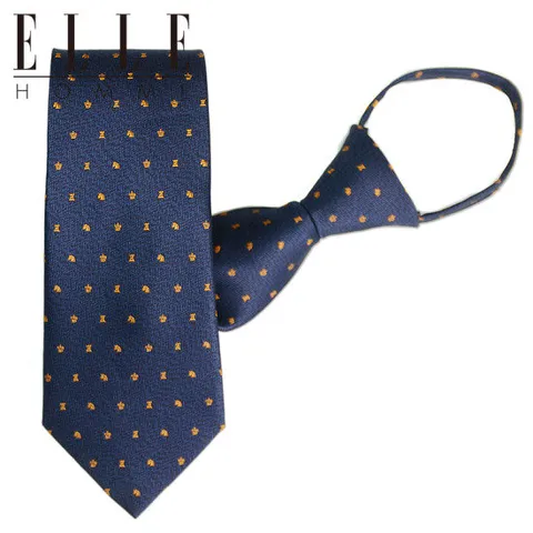 [ELLE HOMME] 엘르옴므 실크 지퍼/자동 넥타이-체크메이트 네이