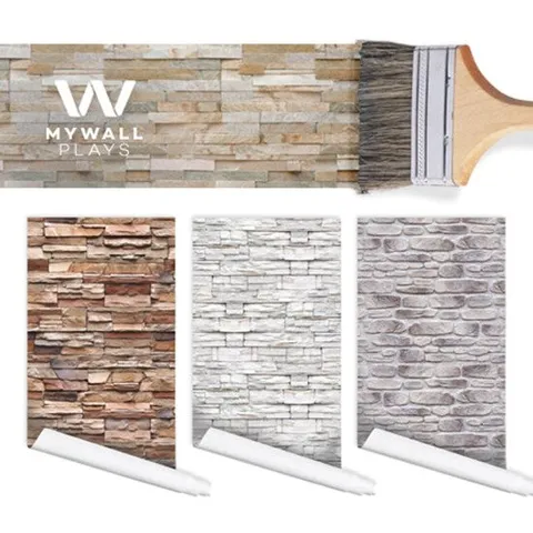 접착식 포인트벽지 벽돌패턴 조각벽지