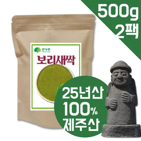 새싹보리분말(녹색) 1kg(500gx2팩) 새싹보리 분말 가루