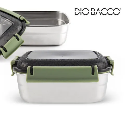 디오바코 스텐 밀폐용기 벌크 직사각 550ml / 반찬통