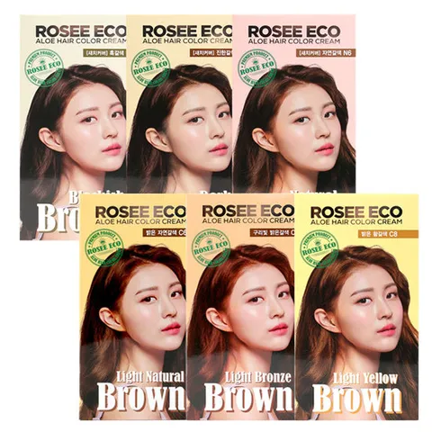 로제 에코 알로에 헤어 칼라 크림 택1