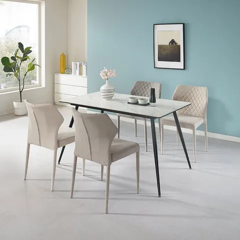 로드퍼니처/카렌 4인용 세라믹 식탁세트(의자4)/1300