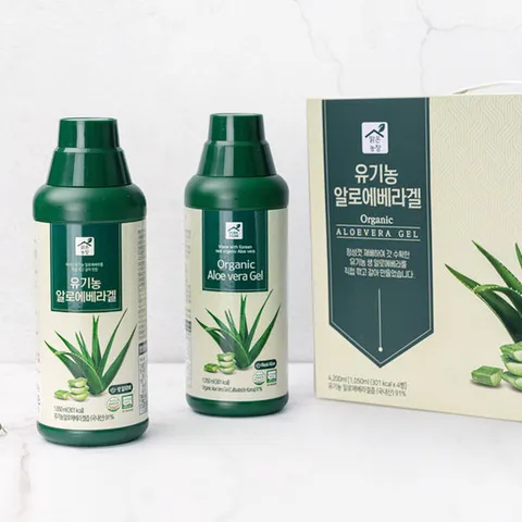 맑은농장 유기농알로에베라겔 기획세트 (1050ml×4입, 1박스)