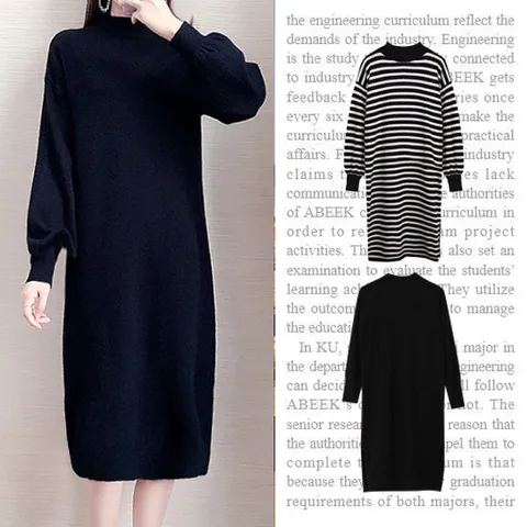 단가라니트 퍼프트임 롱원피스_GD9803