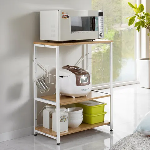 [키모] 철제 전자렌지대 다용도 주방 수납 렌지대 3단 중형