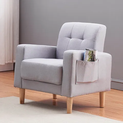 수오 비안 퀄팅 패브릭 1인용소파