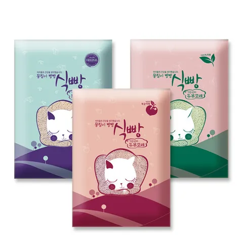 [5+1무료배송] 뭉침이 빵빵 식빵 가는입자 두부모래 3종 2.8kg