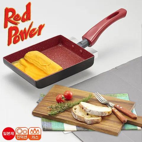 타케하라 레드파워 프라이팬(마블2중코팅)-사각 계란말이팬