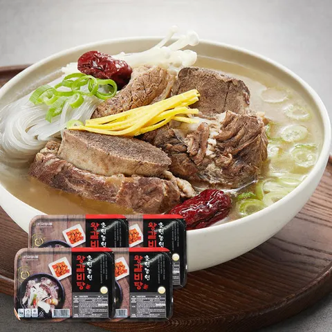 [국제식품]부산맛집 초원농원 왕갈비탕 1kgx4팩, 총 4kg