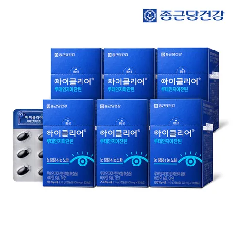 [증정행사] 아이클리어 루테인 지아잔틴 6박스(6개월분)+코어 30일분