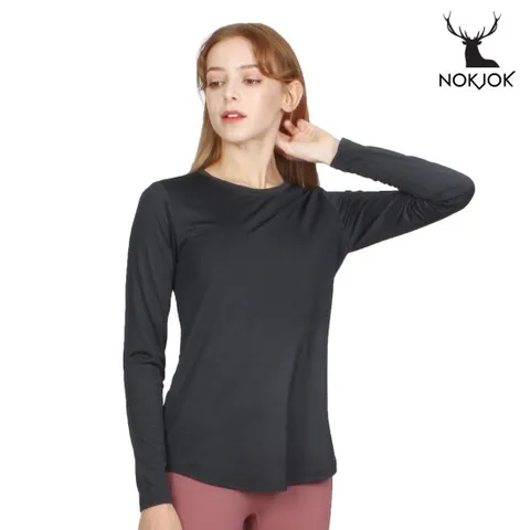 녹족 요가복 필라테스복 케이트 긴팔티 블랙