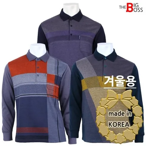 [더빅보스]골프59B겨울카라티 남자 기모안감 국산 고급 긴팔티