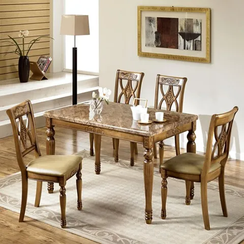 젠틱가구 루마인 대리석 4인용식탁세트 주방 명품 가구 돌 엔틱