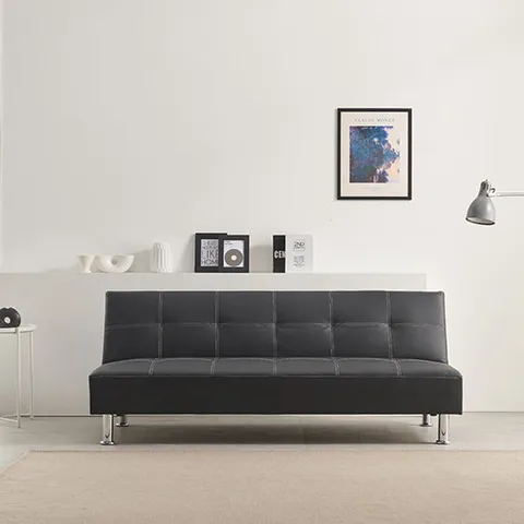 [수오]시크 고급PU가죽 3인 소파베드