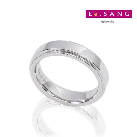 밀그레인 평 백금 반지 5mm_pt950