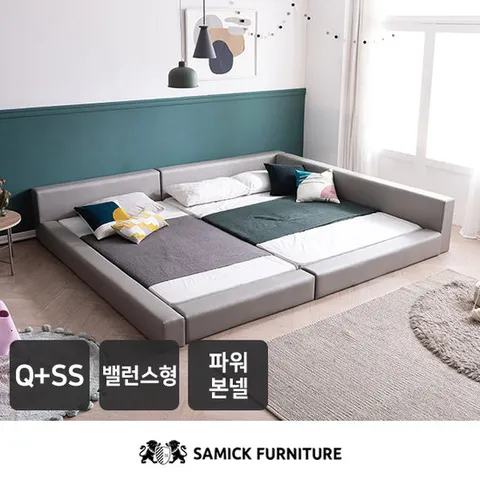 [삼익가구]코지 밸런스 패밀리 침대 Q+SS_파워 본넬매트