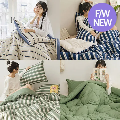 [바자르/GS특가]부드러운 사계절 차렵이불베개세트(SS/Q) 균일가 이불세트