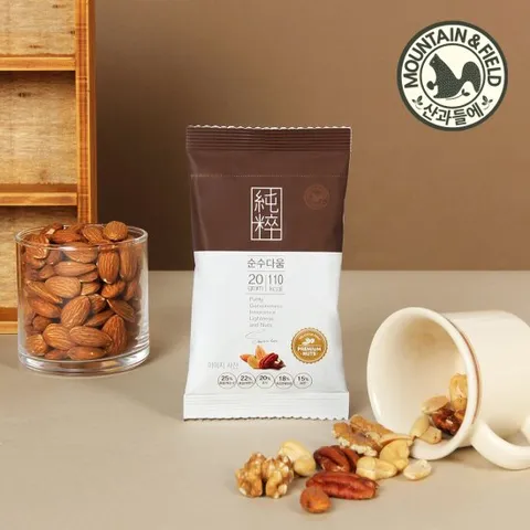 [산과들에] 견과만담은 하루견과 순수다움 50봉 (견과고급간식)
