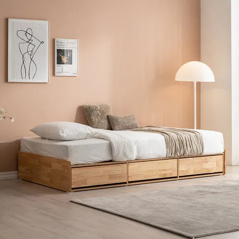 파로마 이즈 우디 원목 수납침대+본넬매트 SS IHD002