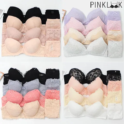 [핑크룩]다양한 디자인의 여성신상 브라팬티8종세트(A/B컵)+선물