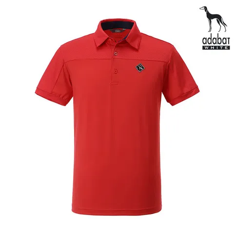 아다바트화이트 골프티셔츠 106 레드 반팔 골프웨어