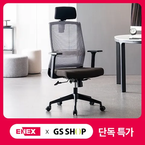 [에넥스]포드L 500 메쉬 요추 시스템의자-블랙바디