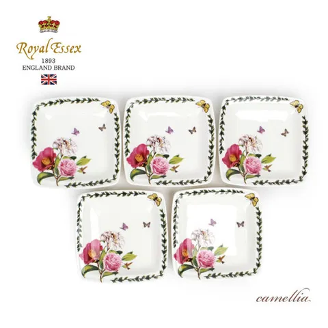 대장미 본차이나 정사각접시( ) 5p