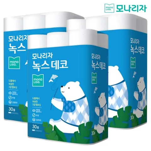 모나리자 녹스 데코 3겹 30M 30롤 3개 총90롤
