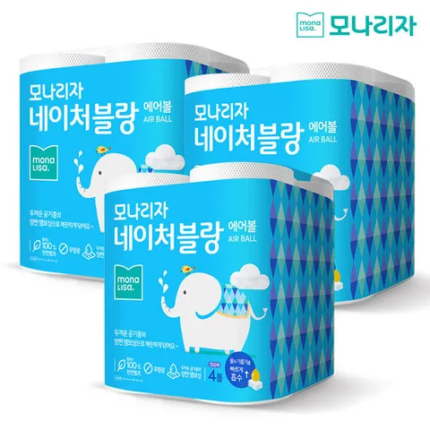 네이처블랑 에어볼 키친타올 150매 4롤 3개 총 12롤