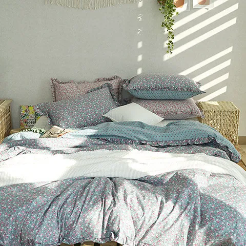 포그나미 프로방스 광목 자연소재 이불커버+베개커버세트(Q)