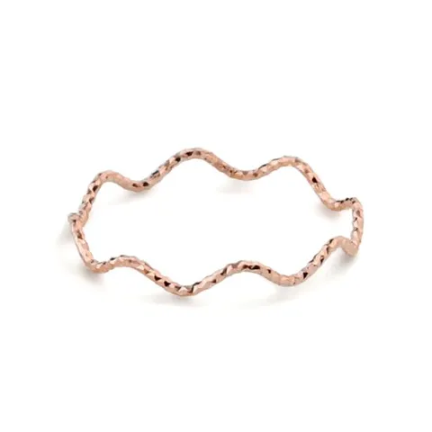 몽슈와 14K 실링 웨이브 반지