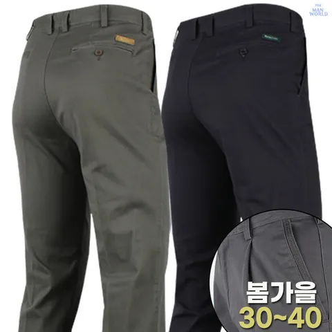 [더맨월드]MW스판기본면바지 봄가을 남자 데일리 중년 신사 바지