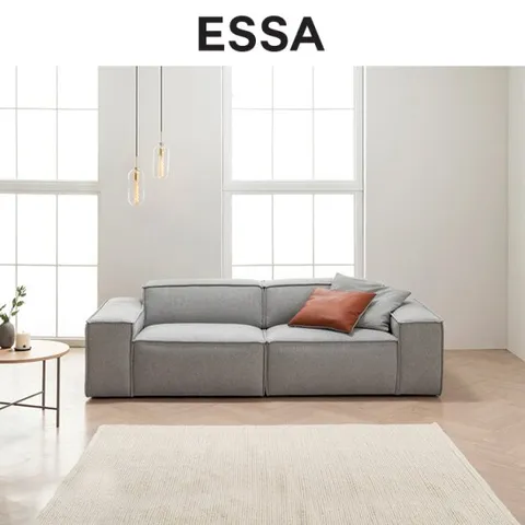 [에싸] 바크 와이드 3인 르브와 패브릭 소파+스툴