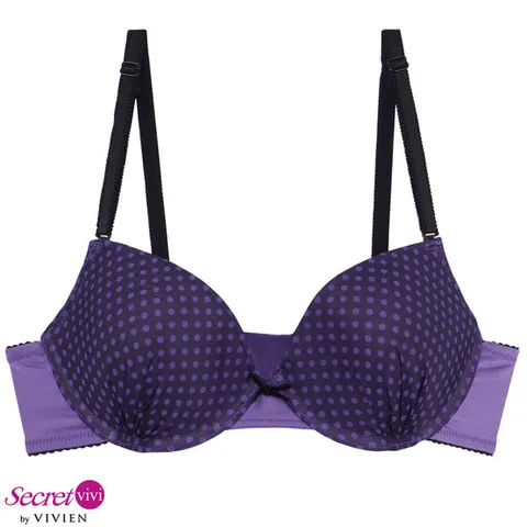 시크릿비비by비비안 퍼플 도트 몰드브라 AB컵 pbr2035