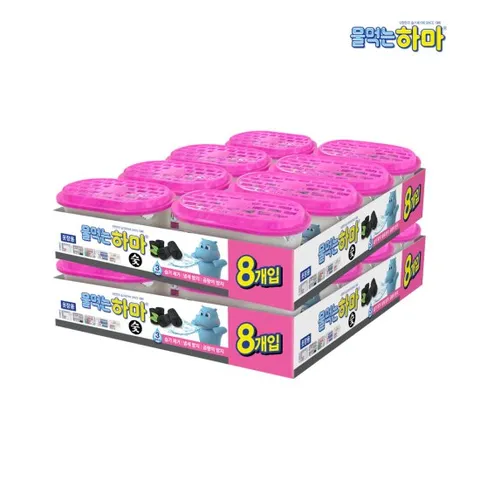 물먹는 하마 참숯 옷장용 제습제 8px2개 습기제거제 장롱용