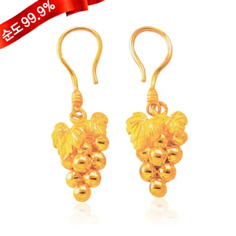 순금 귀걸이 7.5g 24K [포도]