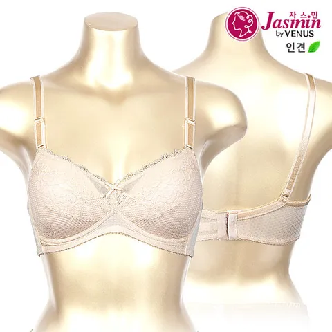 [비너스 자스민] 인견 레이스 풀컵 노와이어 몰드 브라 jbr1251