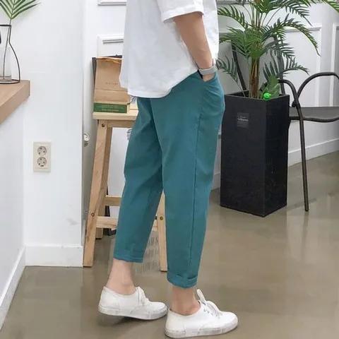 더제이엘 / 여름 린넨 남자 와이드 배기팬츠