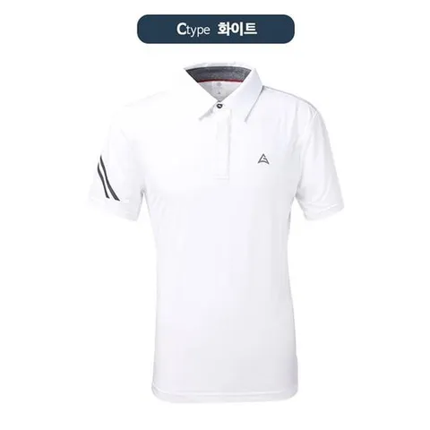 [삼정] 스트레치 카라반팔 티셔츠[C타입 화이트]