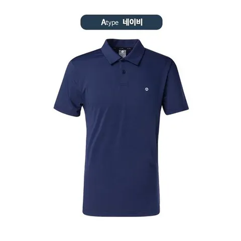 [강정윤] 스트레치 카라반팔 티셔츠[A타입 네이비]