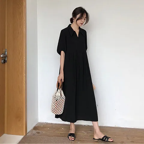 [유니제이] 테미 베이직 셔츠 원피스 U0GOP2883